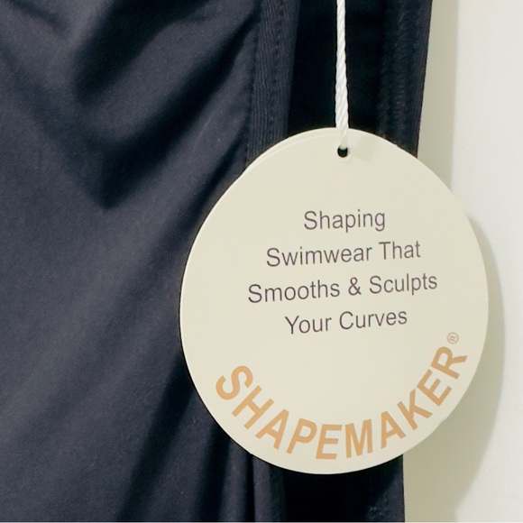 Coco Reef Contours Shapemaker Black One Shoulder Swimsuit Attached Saron… - Picture 10 of 11